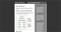 Desktop Screenshot of mathsworkout.net