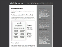 Tablet Screenshot of mathsworkout.net