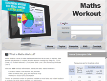 Tablet Screenshot of mathsworkout.co.uk